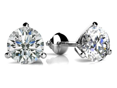 0.60 carat Round Diamond platinum Studs Earrings GIA certificate E color VVS1 - Image 1 of 4