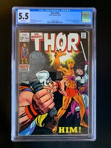 THOR # 165 - CGC 5.5 - WHITE PAGES - 1st App Adam Warlock -Sharp colors & Gloss - Picture 1 of 5
