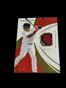 2018 Panini Immaculate Collection - Nameplate Rafael Devers #IS-RD /15 (MEM, RC) - Picture 1 of 2