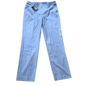 New Boss Hugo Boss Womens Dress Pants Size 10 Blue Gray Straight Leg With Tags - Picture 1 of 11