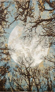 Nature Print Abstract Oriental Wool/ Silk Area Rug Hand-knotted Wool Carpet 6x8 - Picture 1 of 12