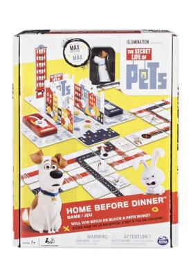 New The Secret Life Of Pets Home Before Dinner Board Game with Max Dog Figure - Image 1 of 4