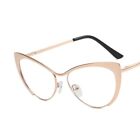 New Anti Blue Light Steel Eye Glasses Cat Eyes Metal Clear Lenses Glasses Frames