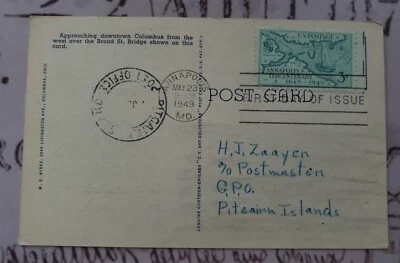 Scott # 984 Annapolis First Day Of Issue Foreign Destination - Image 1 of 2