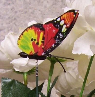 Garden Decor Flower Pot Plant Pick Stake Colorful Butterfly NEW 12“ tall #7 - Image 1 of 4