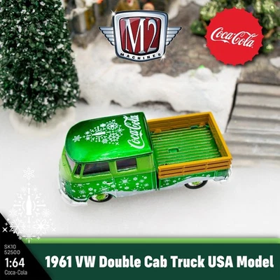 NEW! 2025 M2 Machines Coca-Cola Christmas 1961  VW Double Cab Truck  - Image 1 of 4