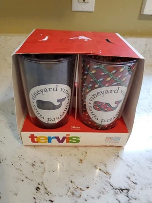 Tervis Christmas Tumblers Vineyard Vines 16 Oz Hard To Find New In Box  - Image 1 of 4
