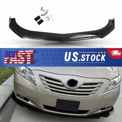 For 	Toyota For Camry 2008-2014 Glossy Black Front Bumper Lip Splitter Spoiler - Изображение 1 из 4