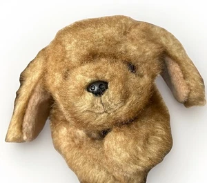 Russ Brown Cachorro Perro Acostado Nariz Negra Rojo Arco Pesado Peluche 12" Juguete Lovey - Imagen 1 de 11