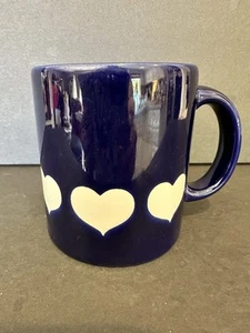 Mug Waechtersbach W GERMANY Blue White Hearts Vintage - Picture 1 of 4