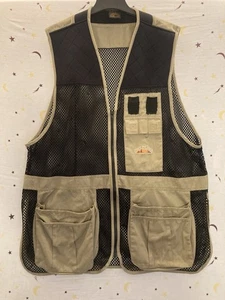 Fieldline Vest Men's XL / XXL Beige Black Mesh Full Zip Padded Shooting Hunting - Picture 1 of 19