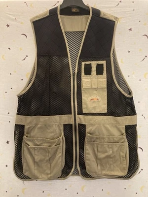 Fieldline Vest Men's XL / XXL Beige Black Mesh Full Zip Padded Shooting Hunting - Image 1 of 4