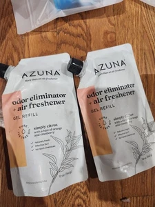 2 X Azuna Ambientador y Eliminador de Olores Gel Bolsa de Recarga - 12 OZ SIMPLEMENTE CÍTRICO - Imagen 1 de 3