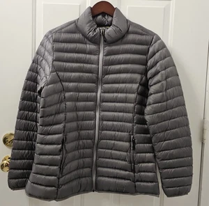 Cabela's Womens Duck Down / Feathers Puffer Jacket Full Zip Gray Size Large - Picture 1 of 7