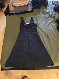 Banana Republic Factory SEAMED POPLIN MIDIDRESS Black ~ NWT ~  “Petite 00” - Picture 1 of 7