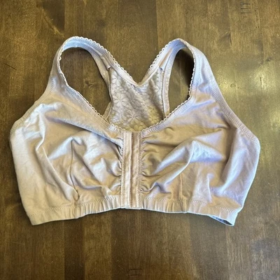 Sujetador cómodo Glamorise cierre frontal algodón espalda en T 42 DD/F (EE. UU.) comodidad diaria Foto 1 de 4