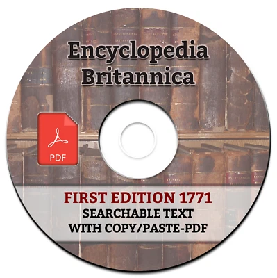 ENCYCLOPEDIA BRITANNICA-FIRST 1ST EDITION 1771-ALL Volumes-Reference Book-on CD - Image 1 of 4