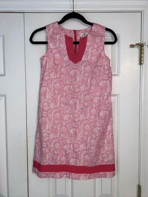 Niñas VINEYARD VINES ROSA ESTAMPADO Conchas Sin Mangas Vacaciones VESTIDO CAMBIO 12  Foto 1 de 4