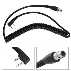 2.6ft 2Pin to 5Pin K Cable for Kenwood/HYT/Baofeng/Relm Two Way Radio Headset - Zdjęcie 1 z 11