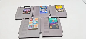Nintendo NES Game Lot, 5 Games, Super Mario, Pinball, Jeopardy & More - Picture 1 of 6