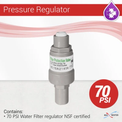 Reverse Osmosis Pressure Reducing limit Valve 70 PSI Water Filter regulator NSF - Image 1 of 2