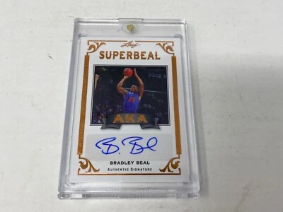 Tarjeta de novato Leaf Bradley Beal 2012 también conocida como Superbeal autógrafo radiocontrol automático  Foto 1 de 2