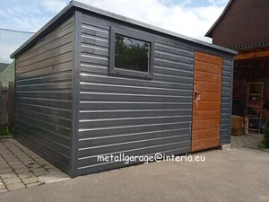 4,5x4 Metallgarage Blechgarage GERÄTESCHUPPEN Garage Container Versteck Lagerbox - Bild 1 von 3