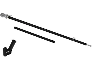 6ft Black Spinning Stabilizer Tangle Free Flag Pole & Adjustable Bracket Kit - Picture 1 of 6