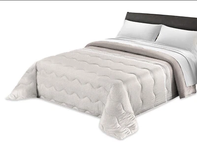 Copriletto estivo trapuntato Trapuntino primaverile BORBON Beige Tortora - Immagine 1 di 4