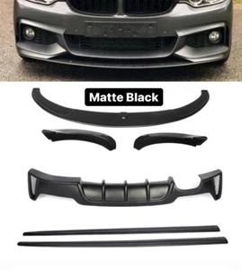 BMW 4 SERIES F36 KIT PERFORMANCE STYLE MATTE BODY SPLITTER DIFFUSER SIDE LIP - Picture 1 of 5