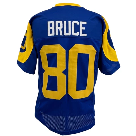 ISAAC BRUCE Los Angeles Rams BLUE Jersey M-5XL Unsigned Custom Sewn Stitched Cover