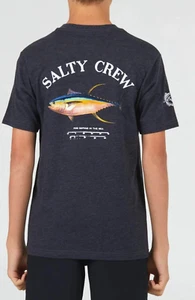 Salty Crew Ahi Mount Boy's Tee Shirt Charcoal 8 to 14 Years Medium Fish 6-61 - Picture 1 of 4