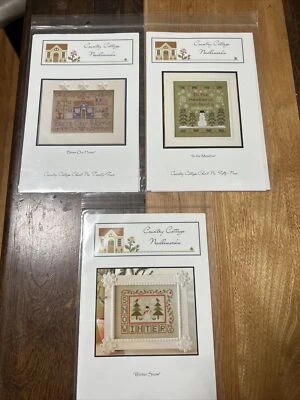 Country Cottage Needleworks (3) No. 24,59 & 71 Cross Stitch Pattern Samplers - Image 1 of 4