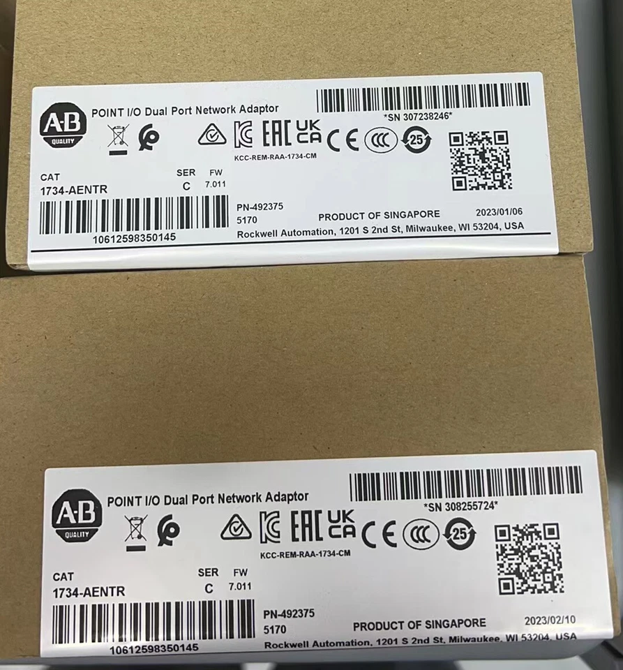 2023 Nuevo módulo adaptador de doble puerto de E/S de punto AB 1734-AENTR/B sellado de fábrica EE. UU. Foto 1 de 1