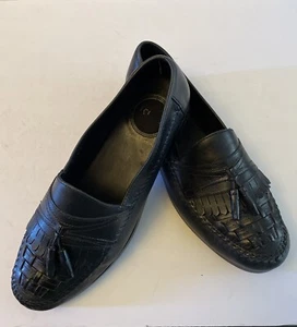 Croft And Barrow Men’s Edge Black Loafers Size 12 M With Tassels - Picture 1 of 12