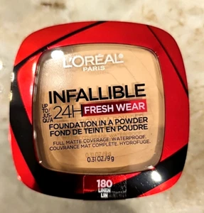 Loreal Paris Infallible Up to 24H Fresh Wear Powder 180 Linen 0.31 Oz New Sealed - Picture 1 of 1