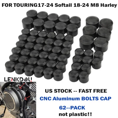 Tapacubos de tornillo para motor para Harley Touring Road Glide 17-24 Softail Foto 1 de 4
