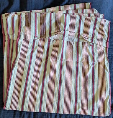 Ikea White Red Blue Stripe Cotton Pillow Cover - Image 1 of 4