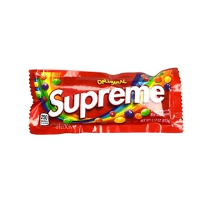 NWT Supreme x Skittles Candy Original Flavors Red Sealed Bag DS FW21 AUTHENTIC - Picture 1 of 4