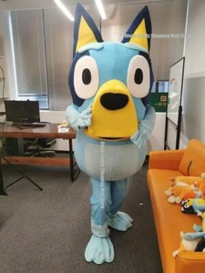 6.1ft Mascot Costume Foam Adults Bluey Cosplay Cartoon Cotton Christmas 185cmh - Picture 1 of 24