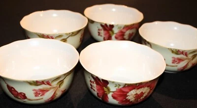 222 tigelas de cereais Fifth Summer Botanical Lutece Fleur Rouge cinco cupês - Imagem 1 de 2