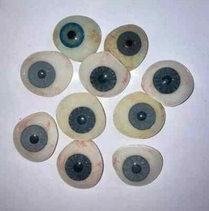 Menschliche Augenprothese ~ Künstliche Augen Mix Grau 10 Stück - Bild 1 von 4