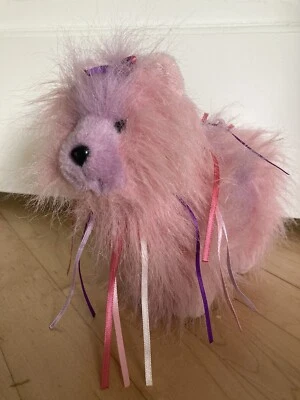 GANZ Ribbon Yorkie Plush Dog Webkinz Pink Purple Stuffed Animal NO CODE - Image 1 of 4