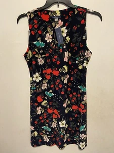 Tommy Hilfiger Women’s Crew Neck Sleeveless Midi Dress Size 10 Floral Vibrant - Picture 1 of 7