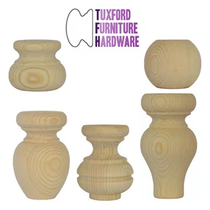 Pie pequeño para muebles de madera de pino 66 mmØ. ELIGE ESTILO Y CANTIDAD Madera + - Imagen 1 de 11