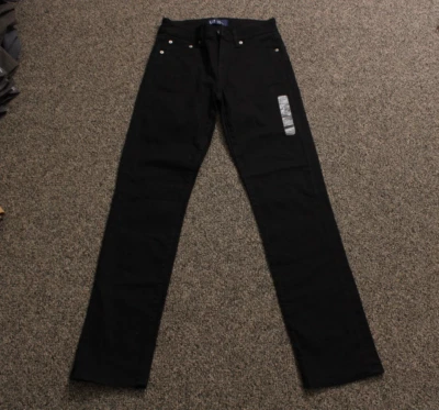 Gap Classic Straight Stretch Regular 5-Pocket Black Denim Womens Jean 2 26R NWOT - Image 1 of 4
