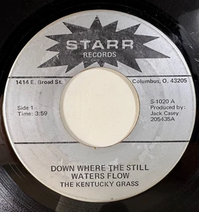 Bluegrass 45 THE KENTUCKY GRASS Down Where the Still Waters Flow Starr 1020 HEAR - Picture 1 of 2