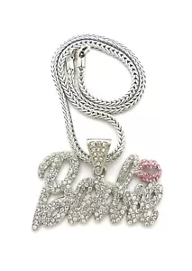NEU PINK FRIDAY Barbie Anhänger mit 4 mm 18" Franco Kette Halskette* - Bild 1 von 4
