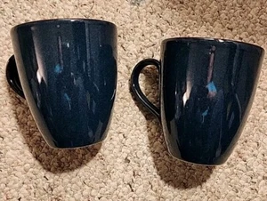 Pair Of Mikasa Dark Blue Coffee Mugs - Picture 1 of 3