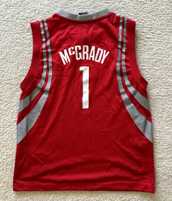 Баскетбольная футболка Reebok Tracy McGrady No1 Houston Rockets NBA молодежная большая 14–16 - Изображение 1 из 3